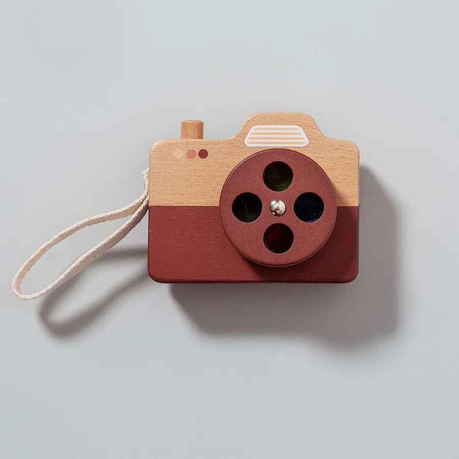Petit Monkey Macchina Fotografica legno marrone 11 cm