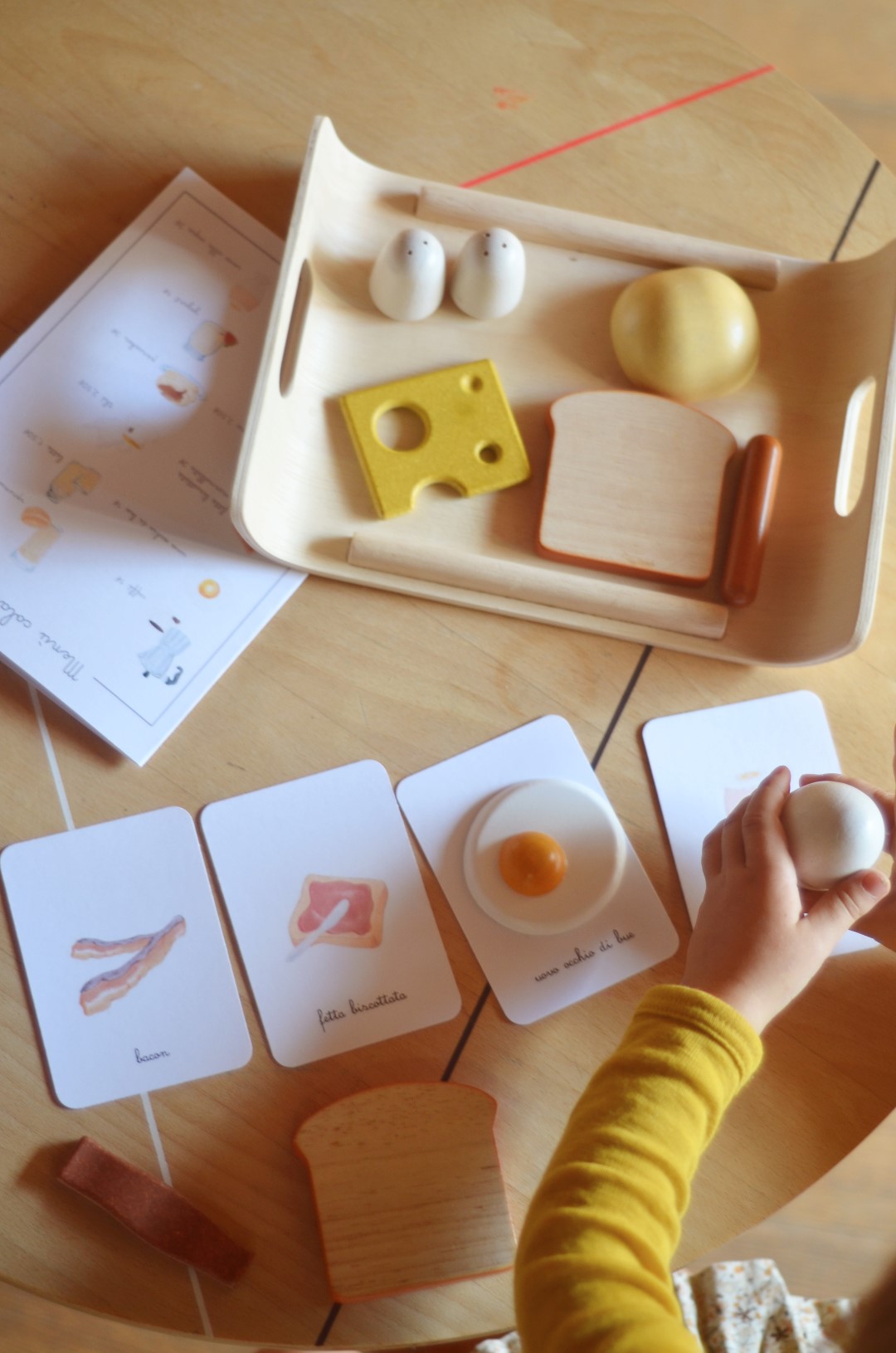 Plan Toys Menu Colazione set gioco legno con vassoio