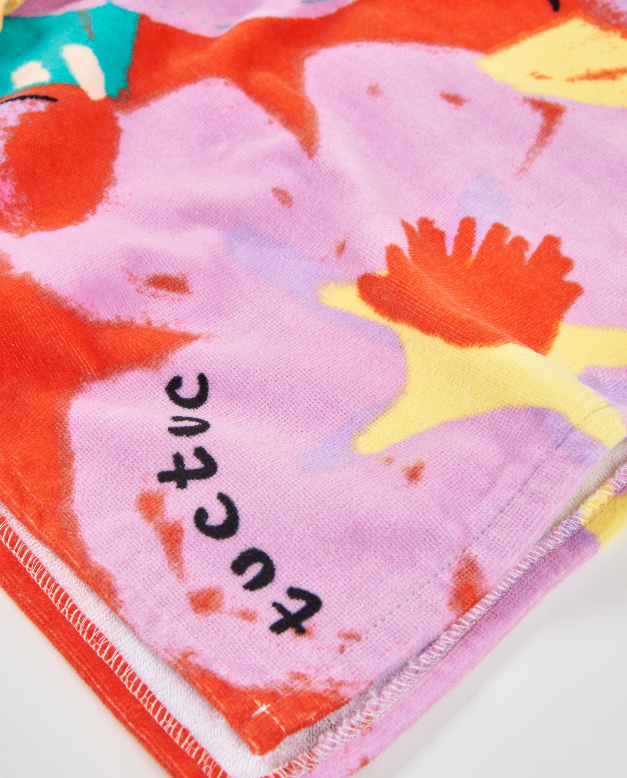 Tuc Tuc poncho mare bambina rosso cappuccio fiori
