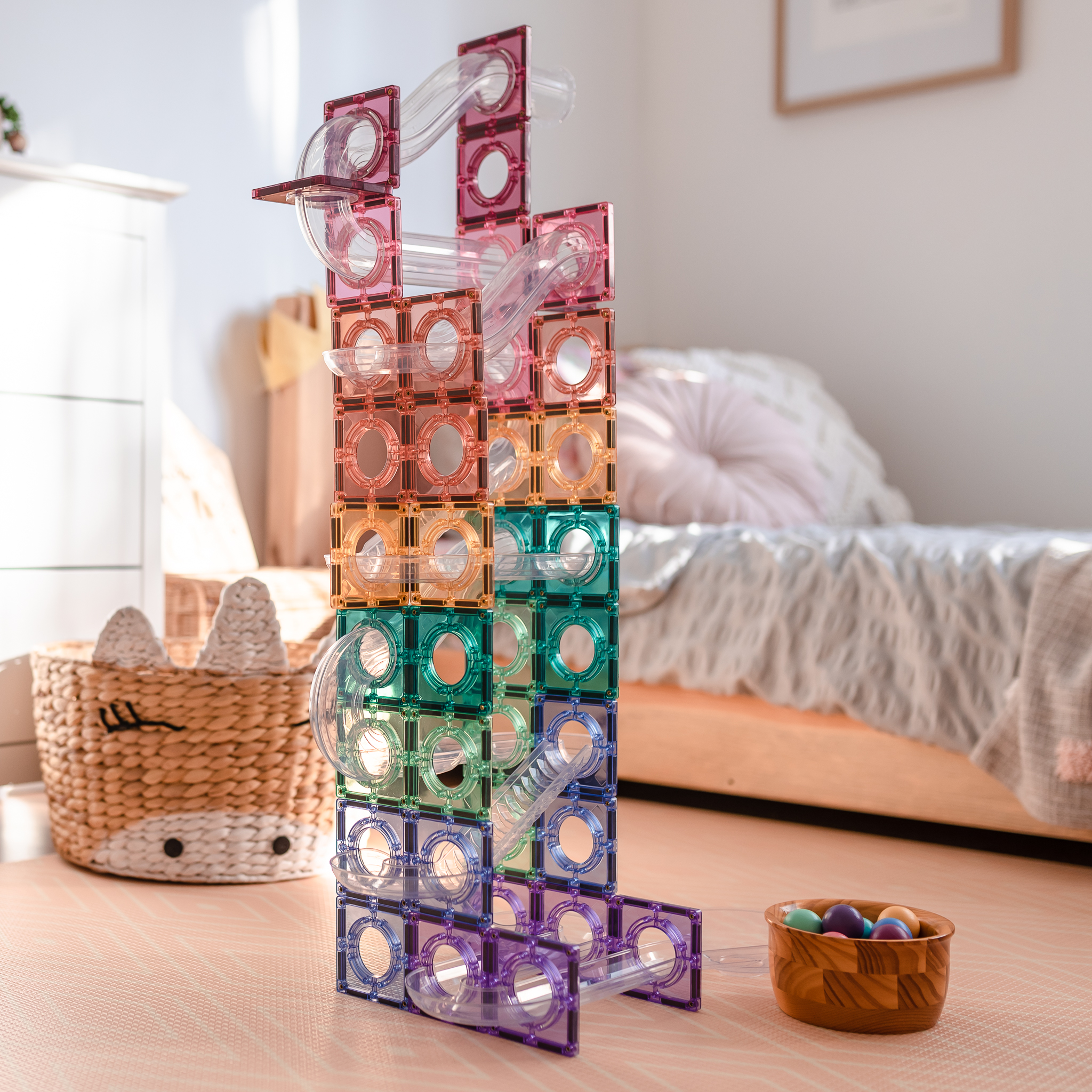 Connetix Pastel Ball Run Pack costruzioni 106 pezzi