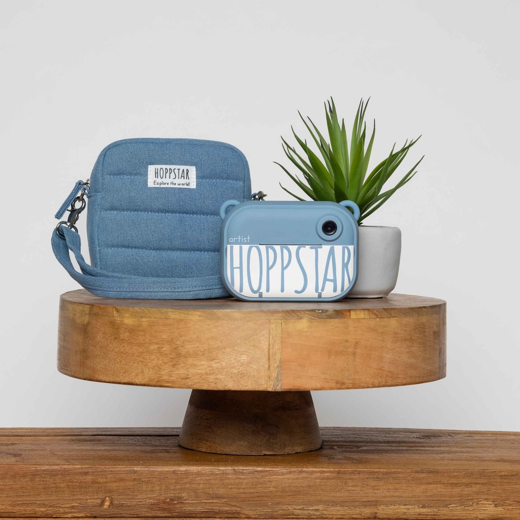 Hoppstar Artist Denim borsa fotocamera bambini nylon