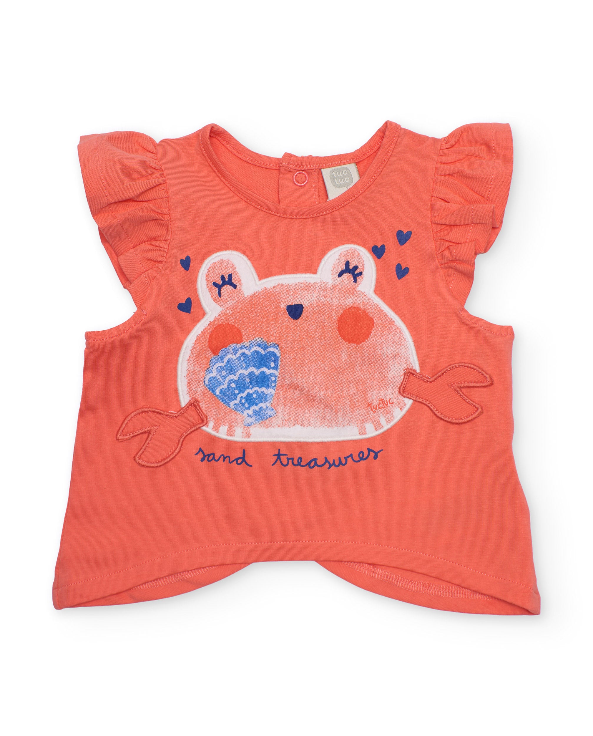 Tuc Tuc t-shirt bambina corallo maniche volant