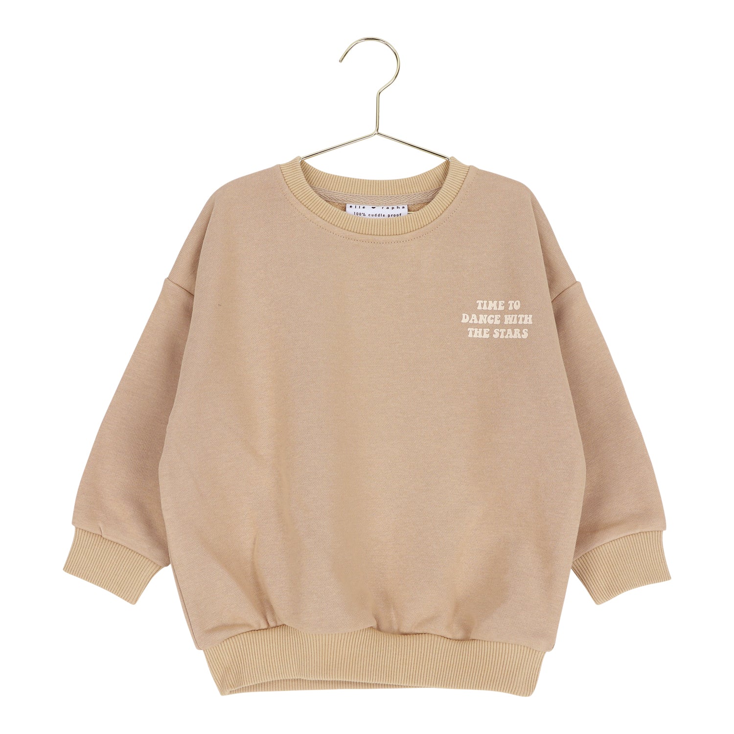 Ella and Rapha Moonchild felpa bimbo beige cotone morbido