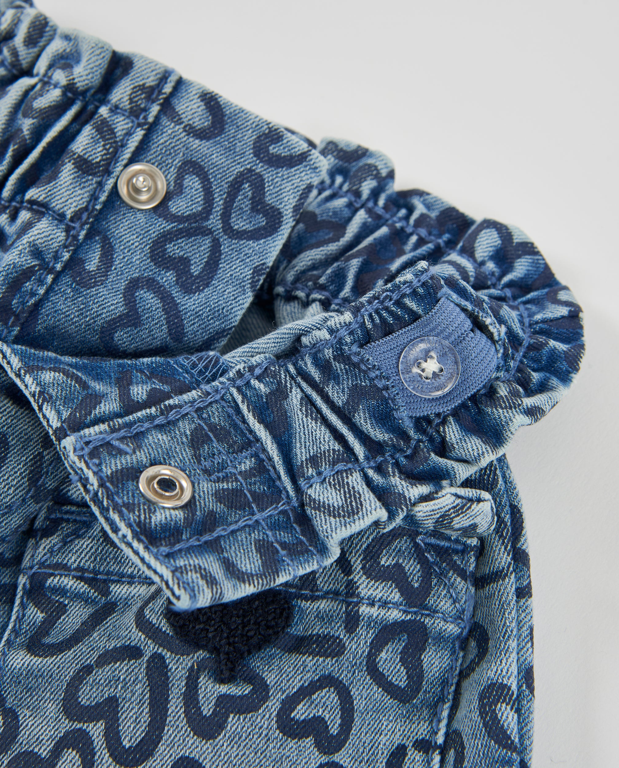 Tuc tuc jeans bambina blu con cuori elastici