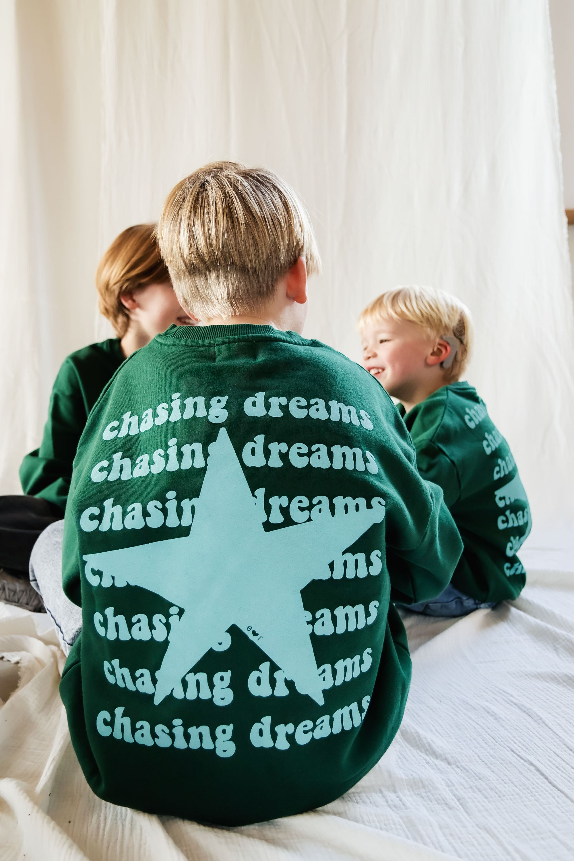 Ella and Rapha Chasing Dreams felpa verde cotone 1-14 anni