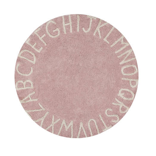 Lorena Canals Round ABC Vintage Nude tappeto lavabile rotondo 150 cm