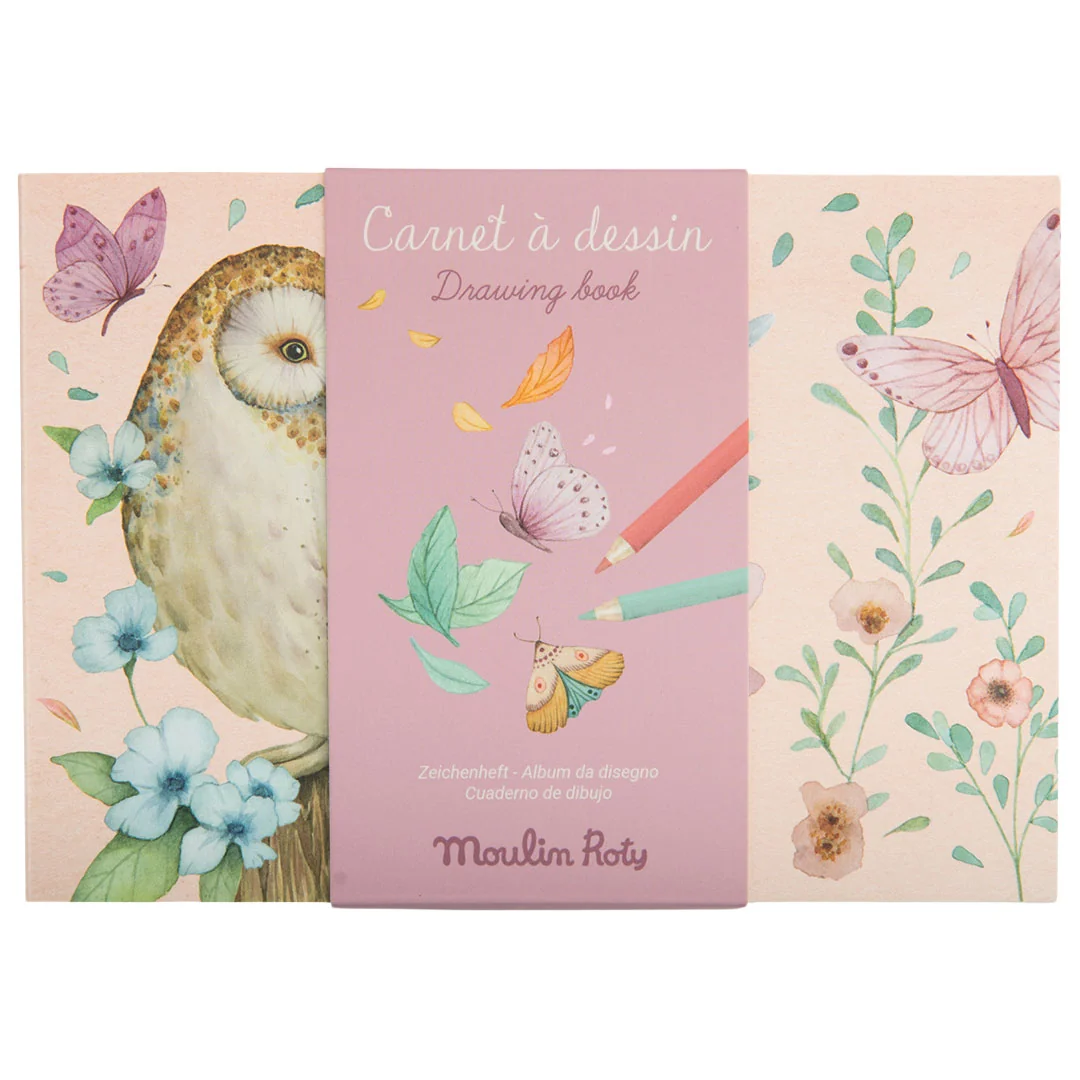 Moulin Roty Les Rosalies quaderno disegno 60 fogli staccabili