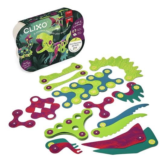 Clixo Dino Discovery Gioco Magnetico 22 Pezzi Dinosauri