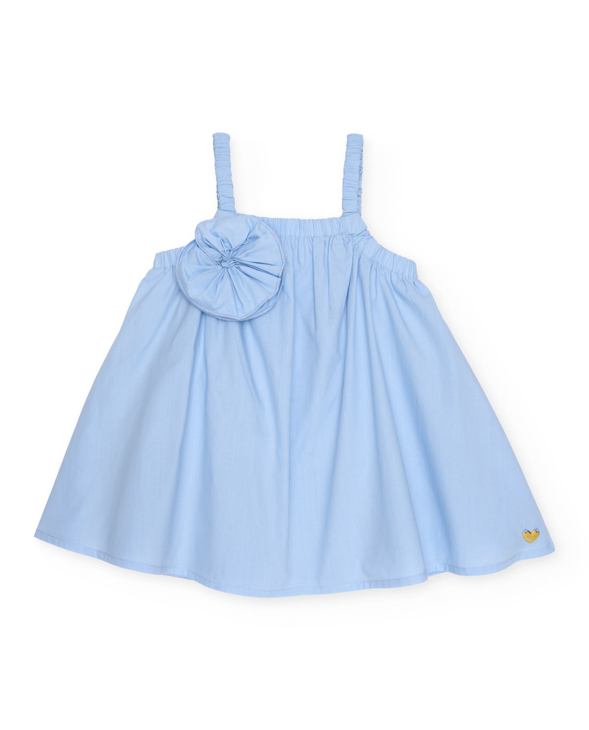 Tuc tuc Vestito bambina tessuto azzurro fiore