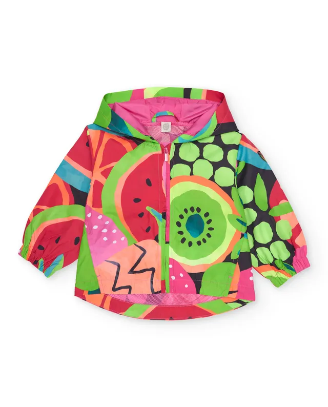 Tuc Tuc giacca bambina fantasia frutta con cappuccio