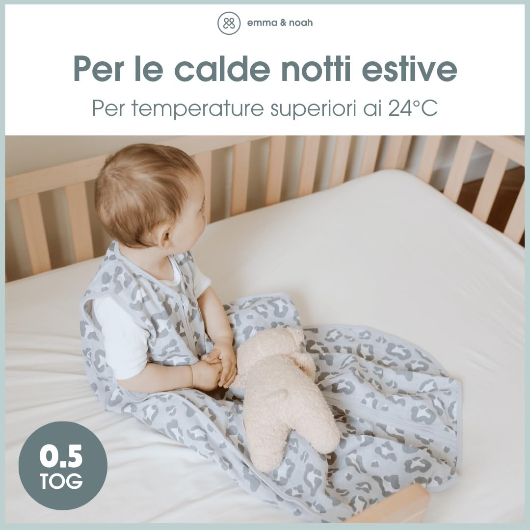 emma & noah Sacco nanna mussola 0.5 Tog pois blu