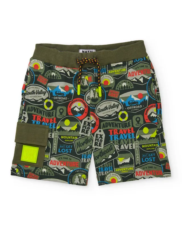 Tuc Tuc bermuda bimbo cotone verde con tasca