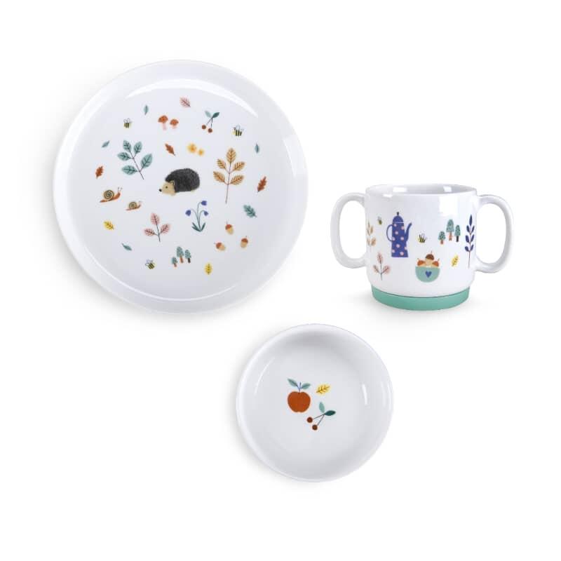 Moulin Roty Pommes de Bois set pappa porcellana 3 pezzi