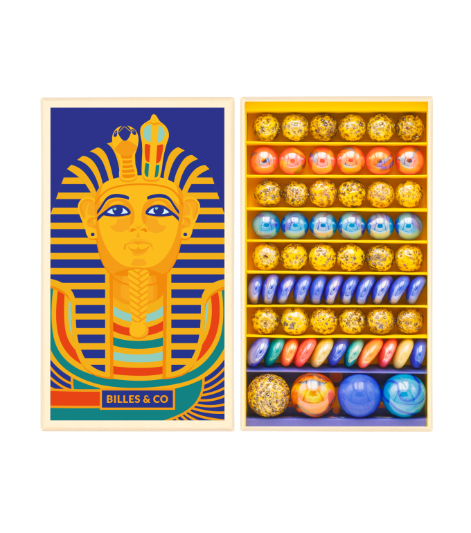 Billes & Co Toutankhamon set biglie vetro 62 pezzi