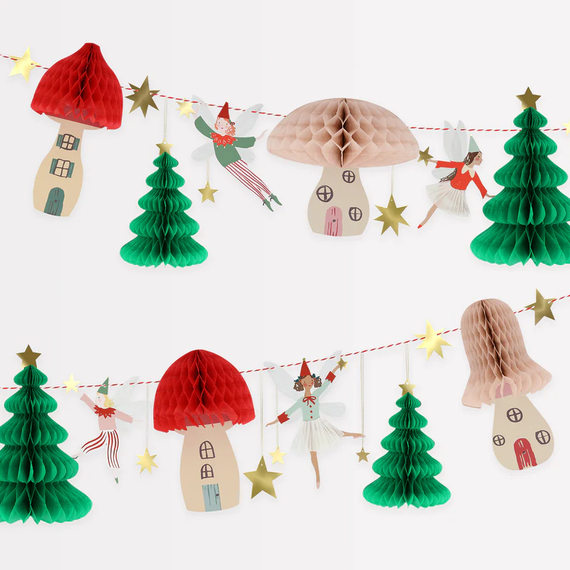 Meri Meri Fairy Honeycomb ghirlanda Natale 19,5 cm