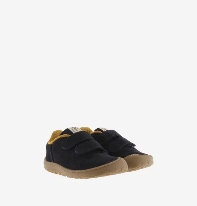 Victoria Barefoot Pelle Blu Marino Scarpe Bambino