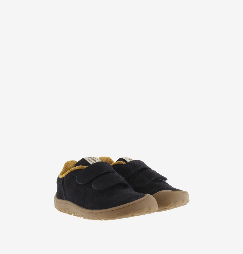 Victoria Barefoot Pelle Blu Marino Scarpe Bambino