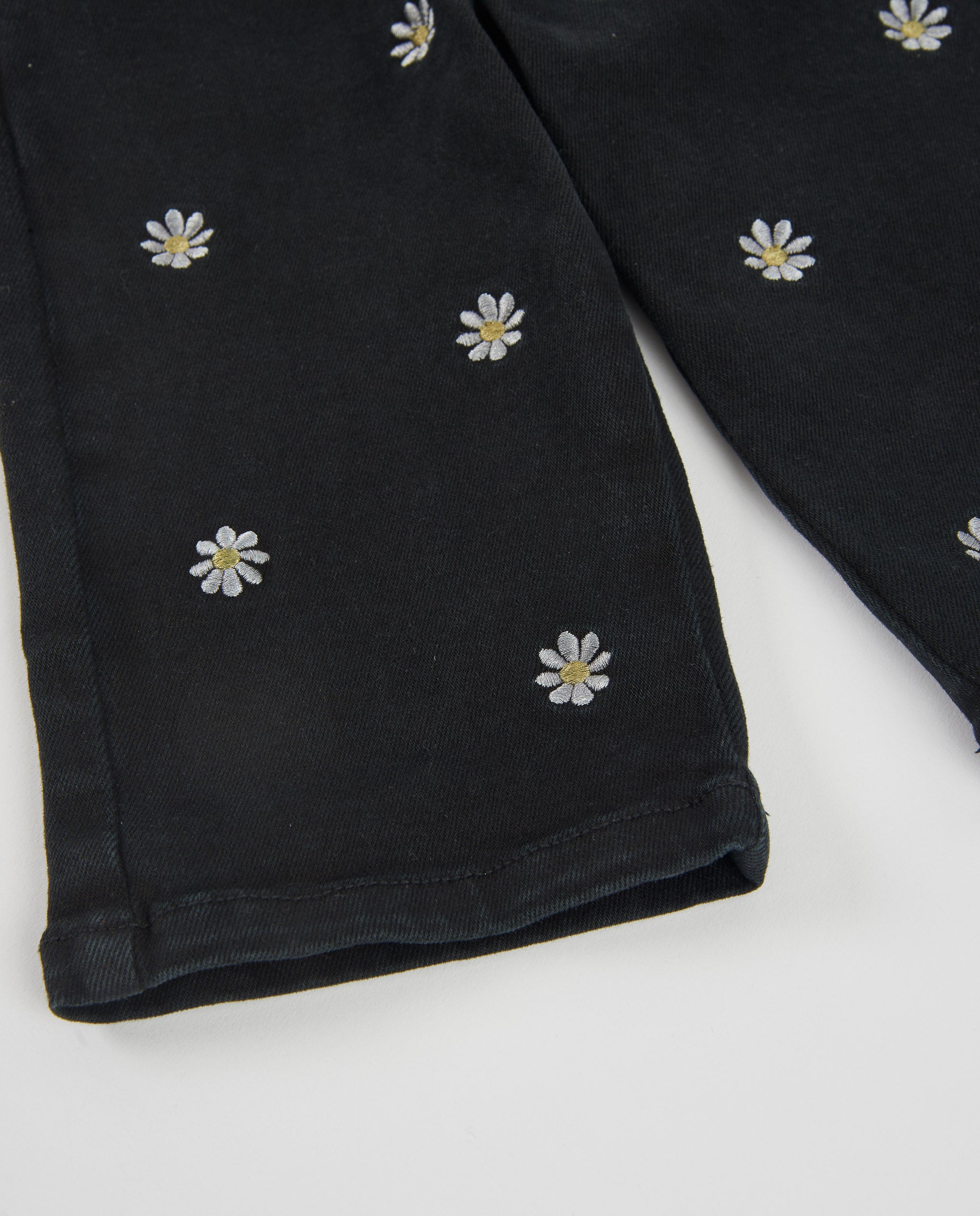 Tuc Tuc pantaloni neri bambina ricamo fiori