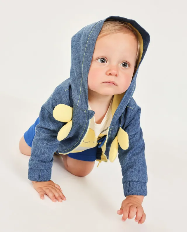 Tuc Tuc giacca jeans neonato con cappuccio zip