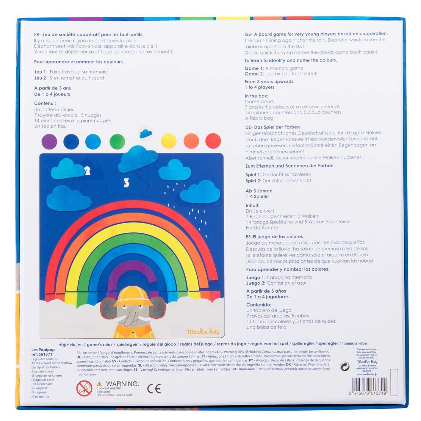 Moulin Roty Popipop gioco colori magnetico arcobaleno
