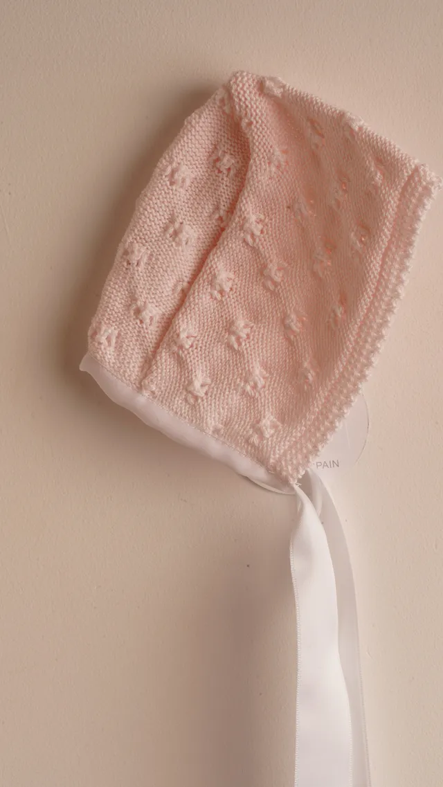 Mebi Cuffia Neonata Punto Cotone Rosa prima nascita