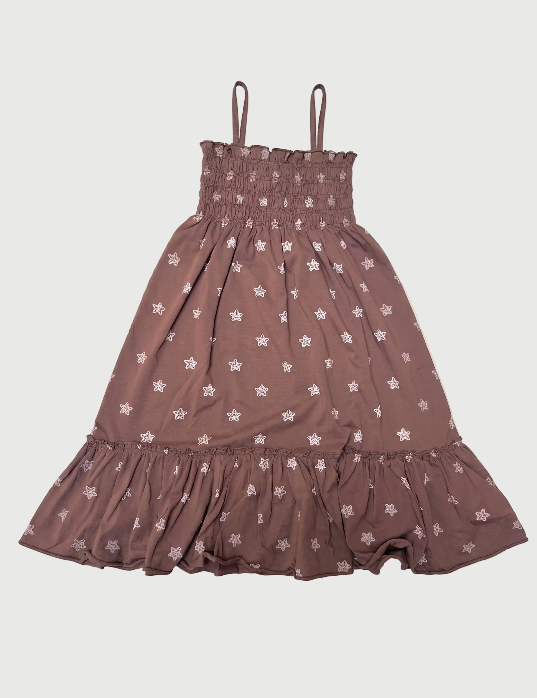 Ella and Rapha Starfish vestito marrone stelle marine 1-2 anni