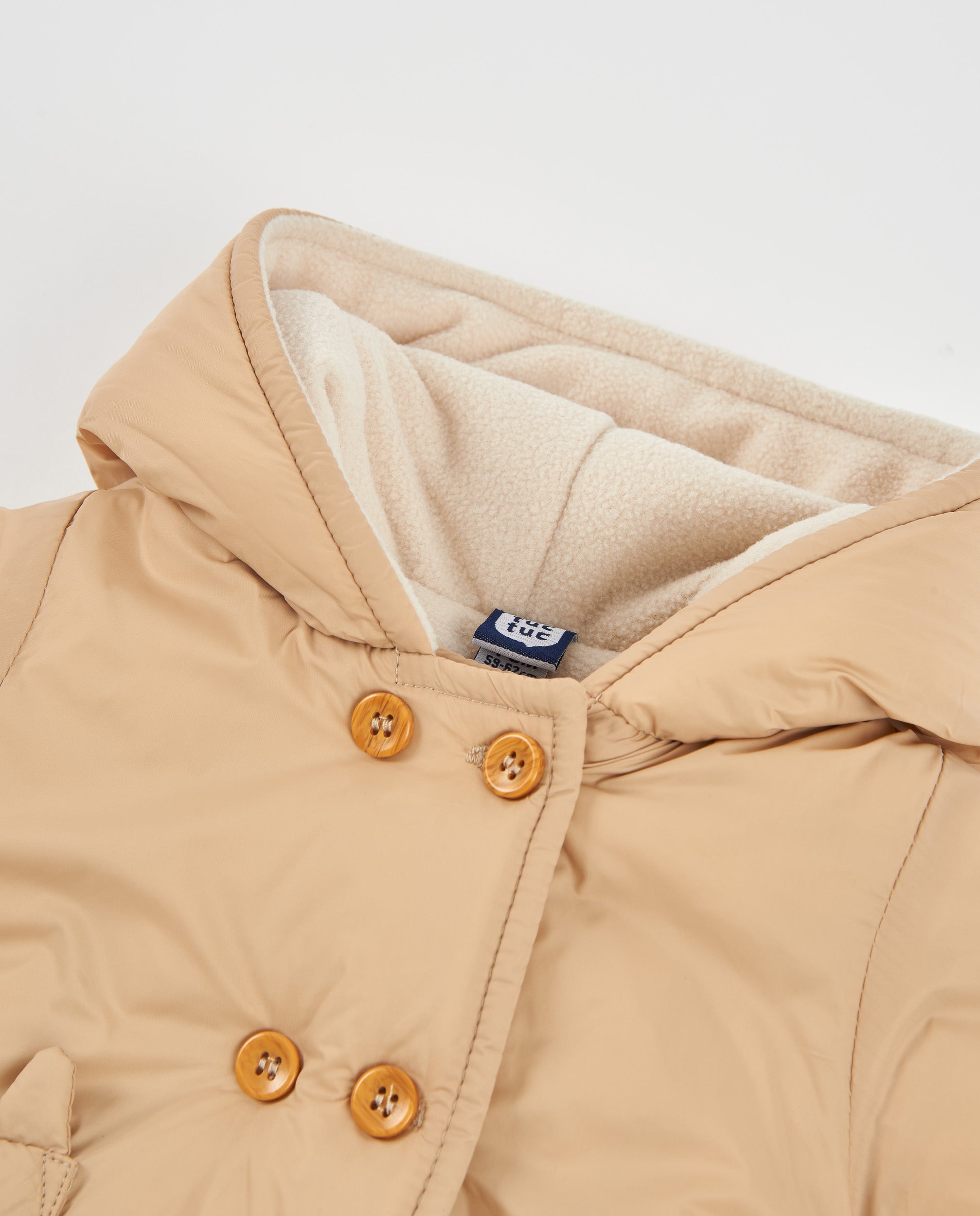 Tuc Tuc cappotto neonato orecchie beige