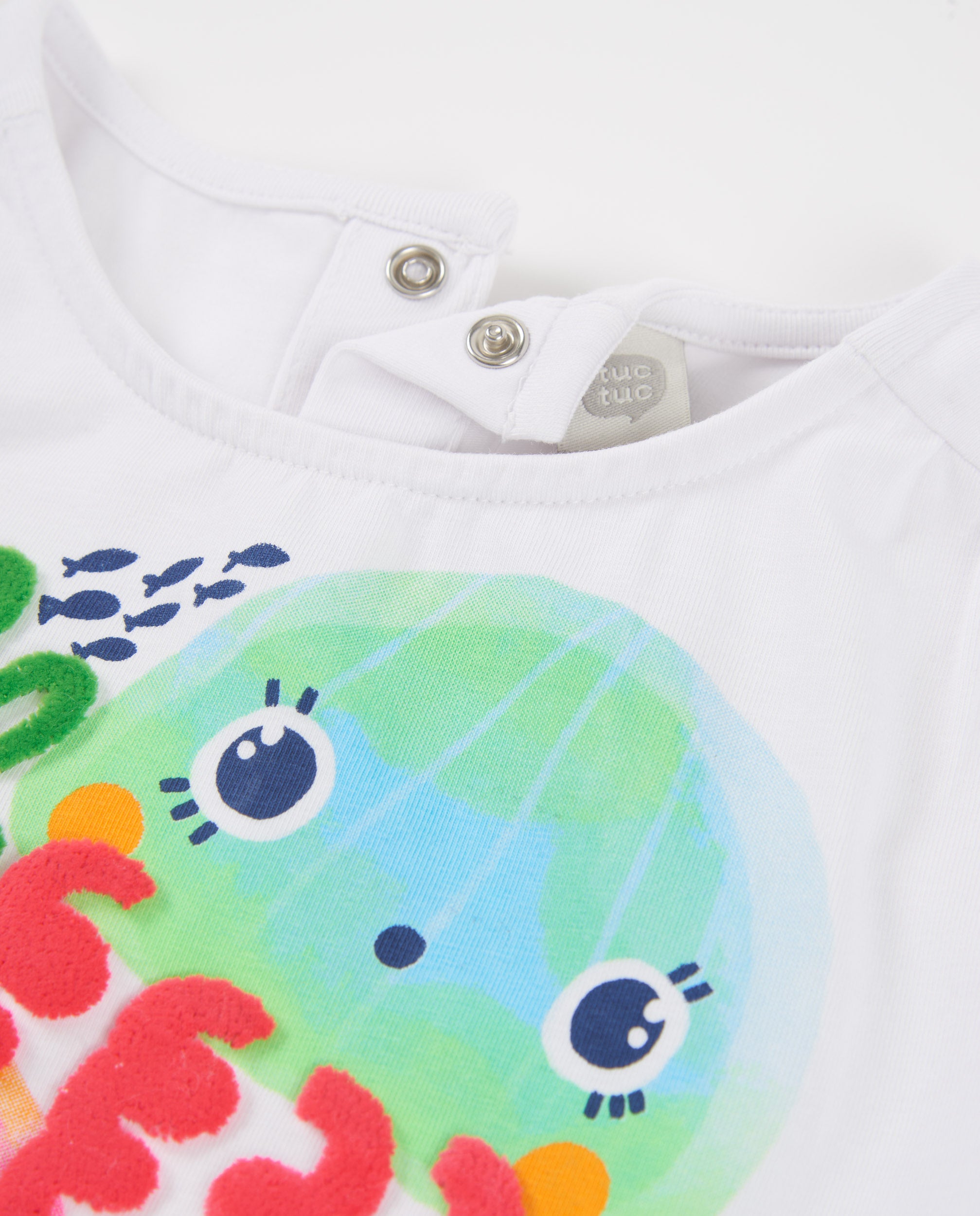Tuc Tuc t-shirt bambina bianca meduse manica volant