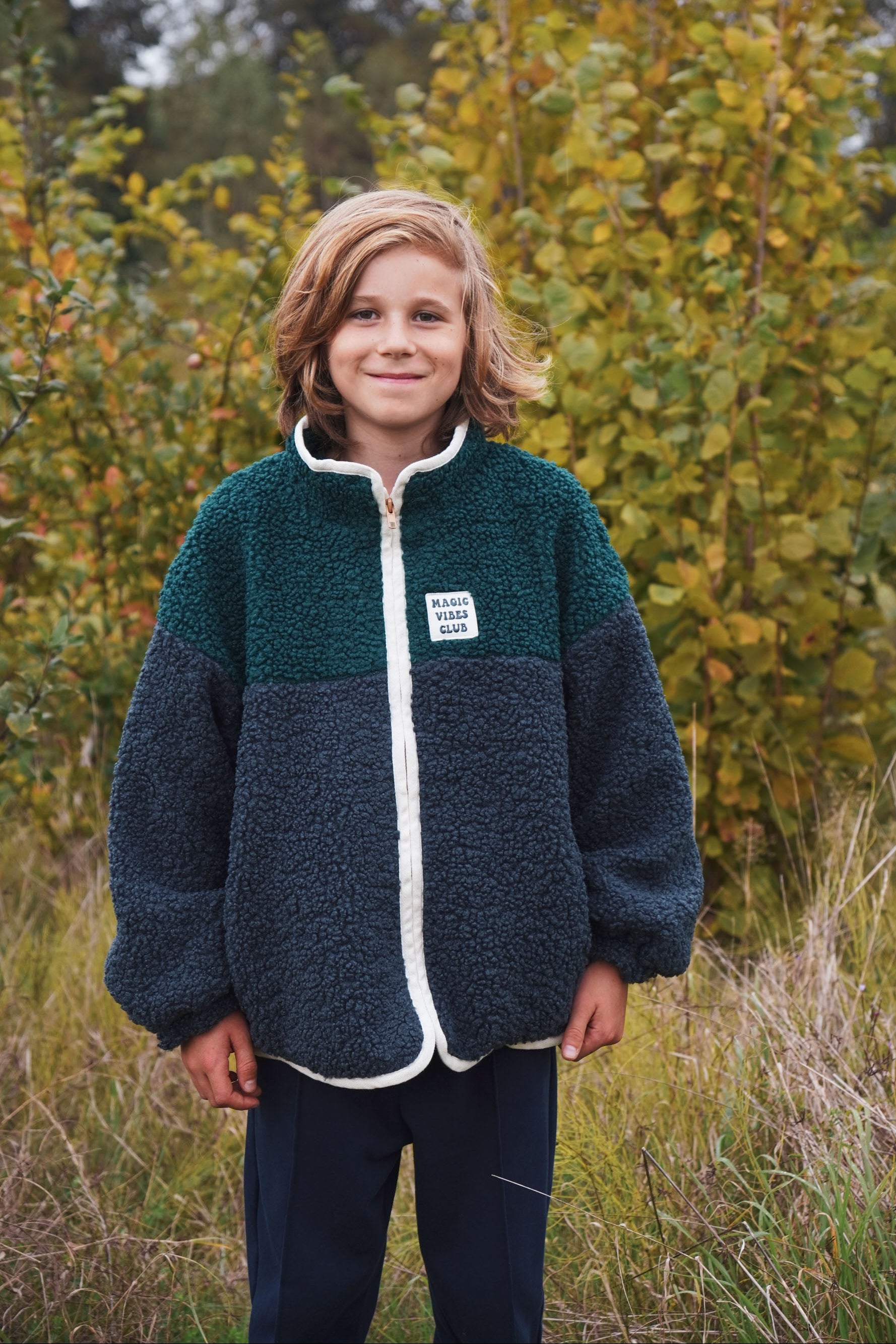 Ella and Rapha Little Teddy Moon Jacket giacca blu invernale