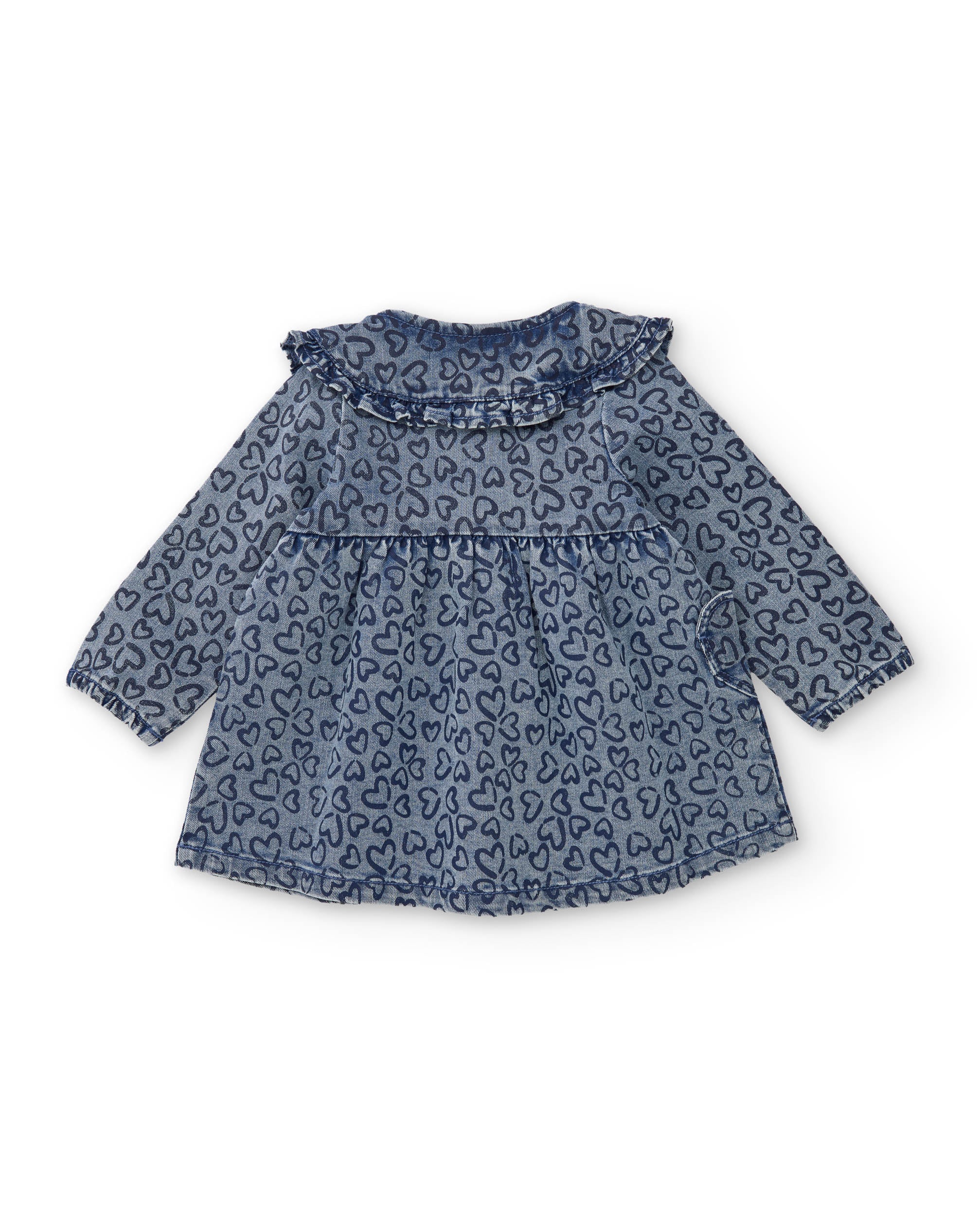 Tuc Tuc vestito bimba denim azzurro stampa cuori