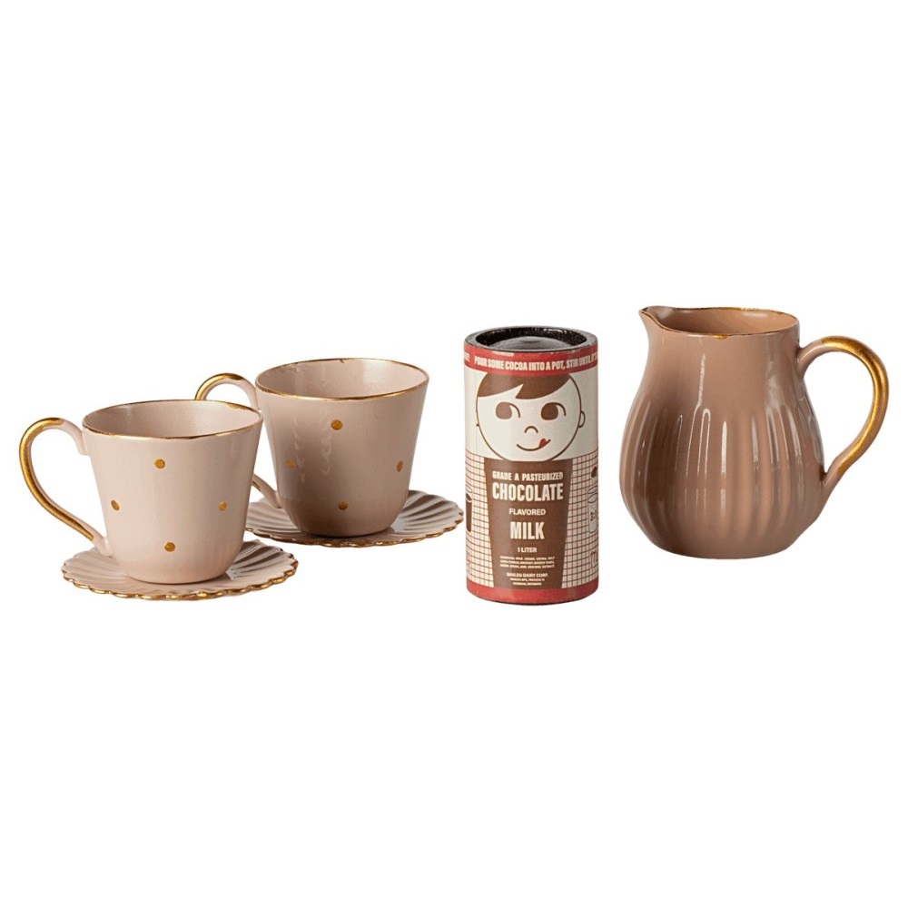 Maileg Miniature Set Cioccolata Calda Gioco in Metallo