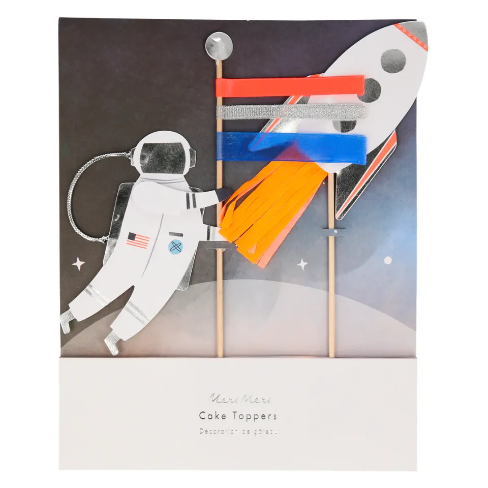 Meri Meri Space cake topper torta 2 pezzi