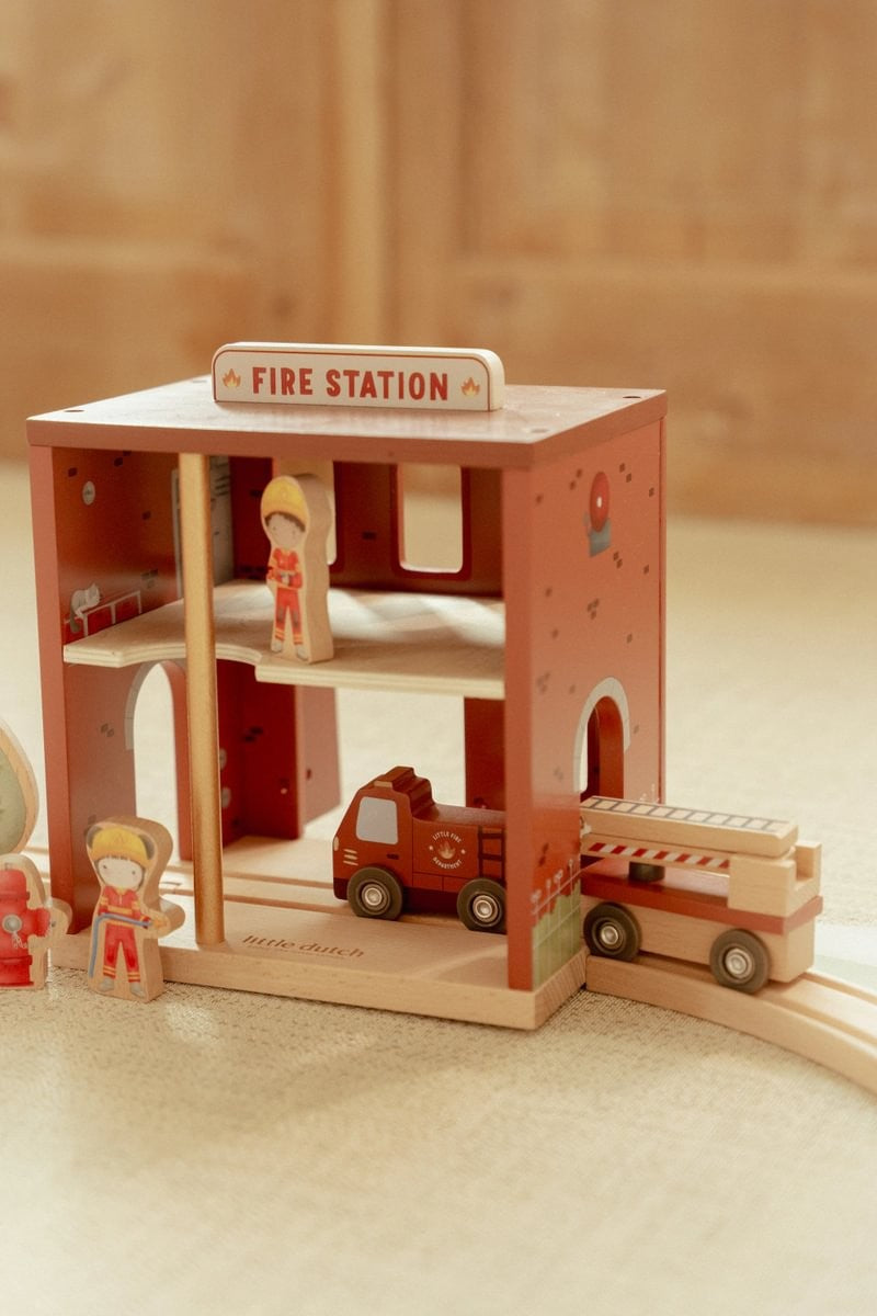 Little Dutch stazione pompieri legno con camion