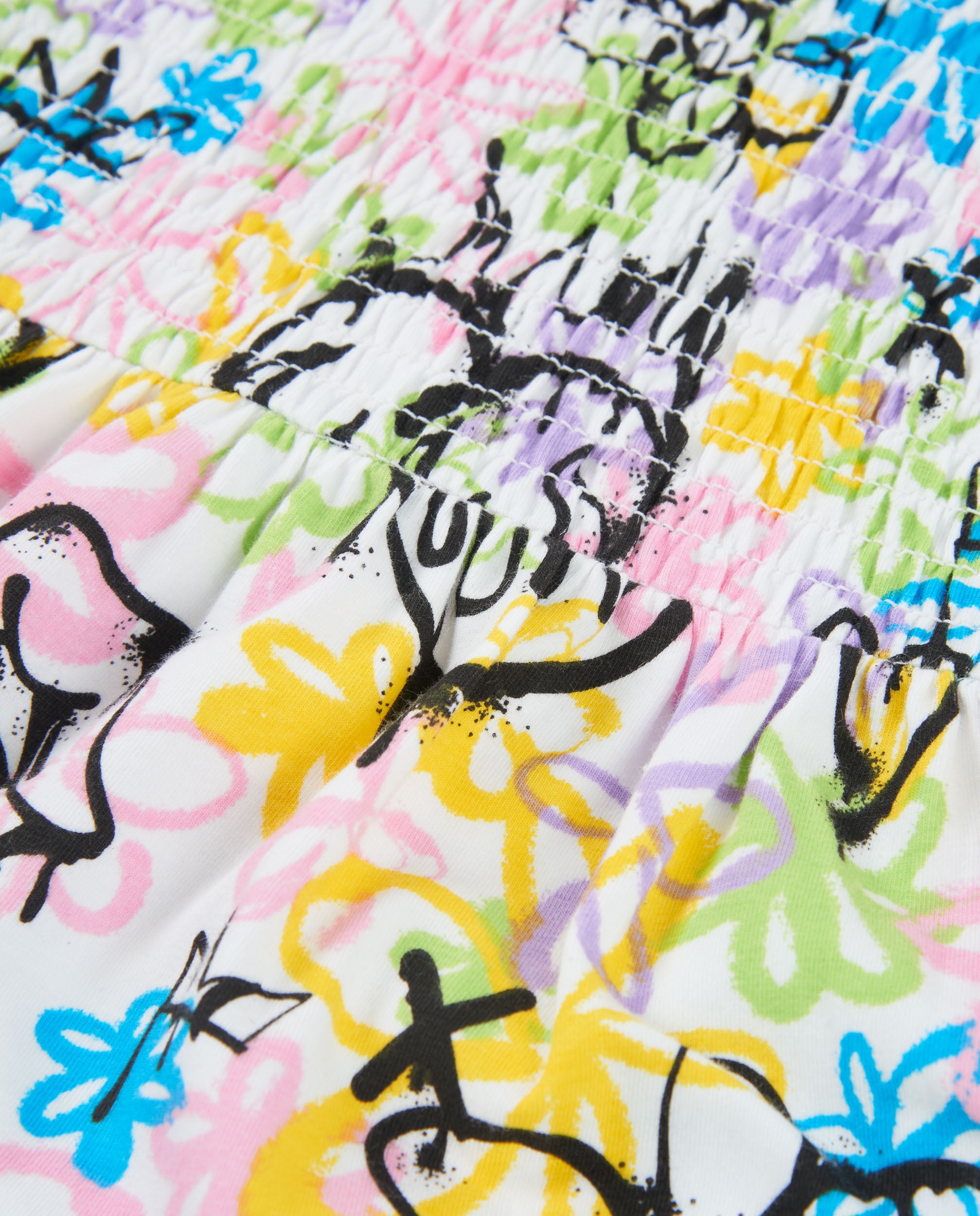 Tuc Tuc vestito bambina graffiti bianco fiori