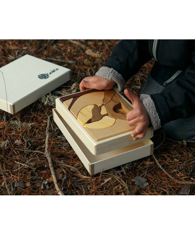 Cocoletes Wood Art Lupo puzzle legno doppio 31 pezzi