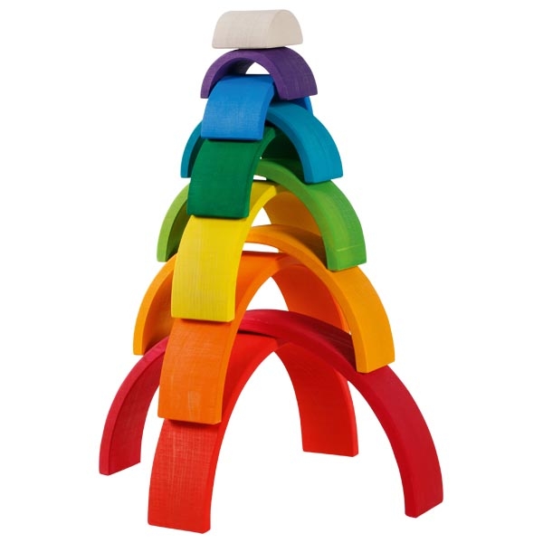 Goki Arcobaleno Steineriano 11 pezzi legno colori primari