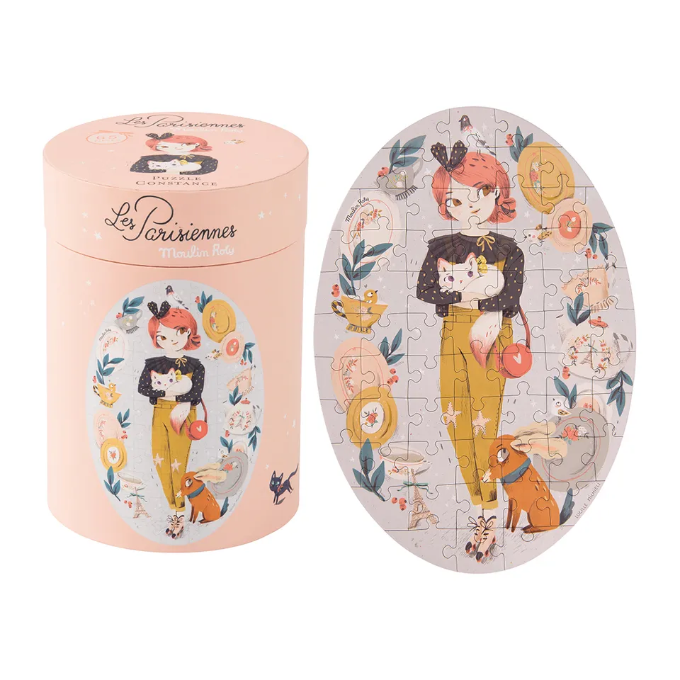 Moulin Roty Les Parisiennes Costance puzzle 65 pezzi ovale