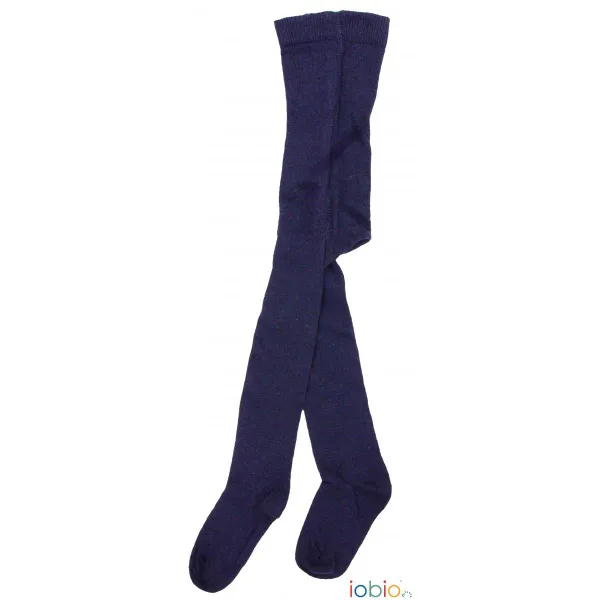 Popolini calzamaglia cotone bio blu bambina