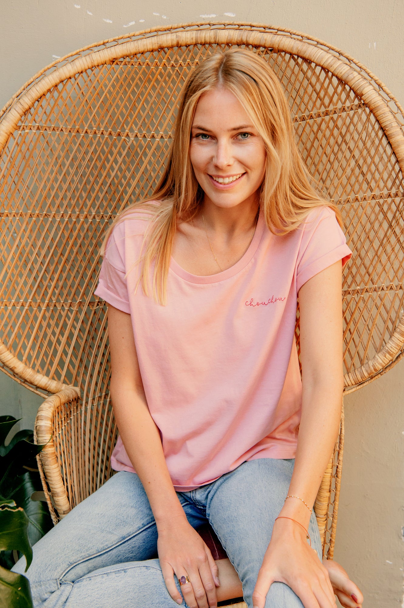 Ella and Rapha Chouchou t-shirt donna rosa cotone bio