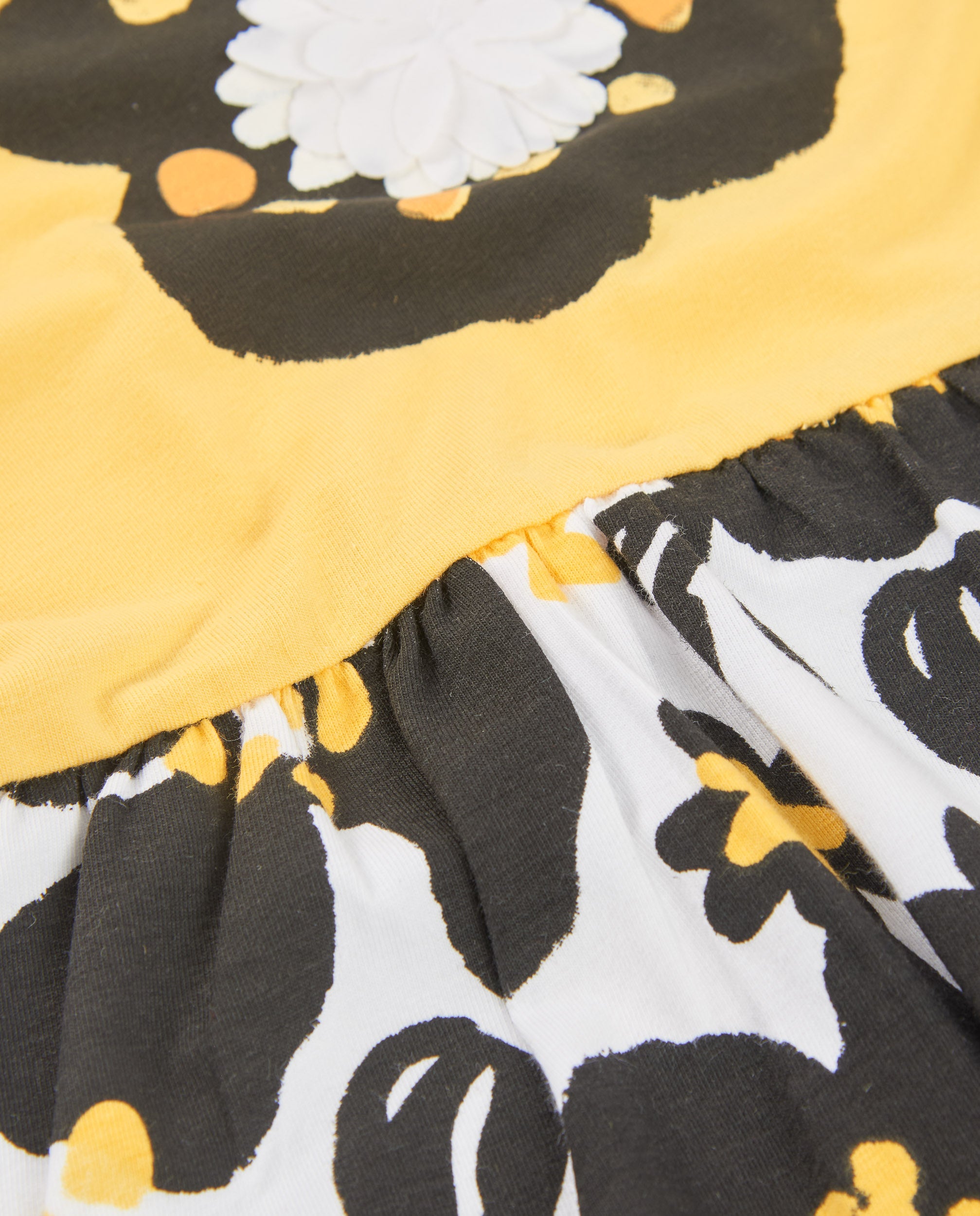 Tuc tuc Vestito bambina giallo con fiore applicato