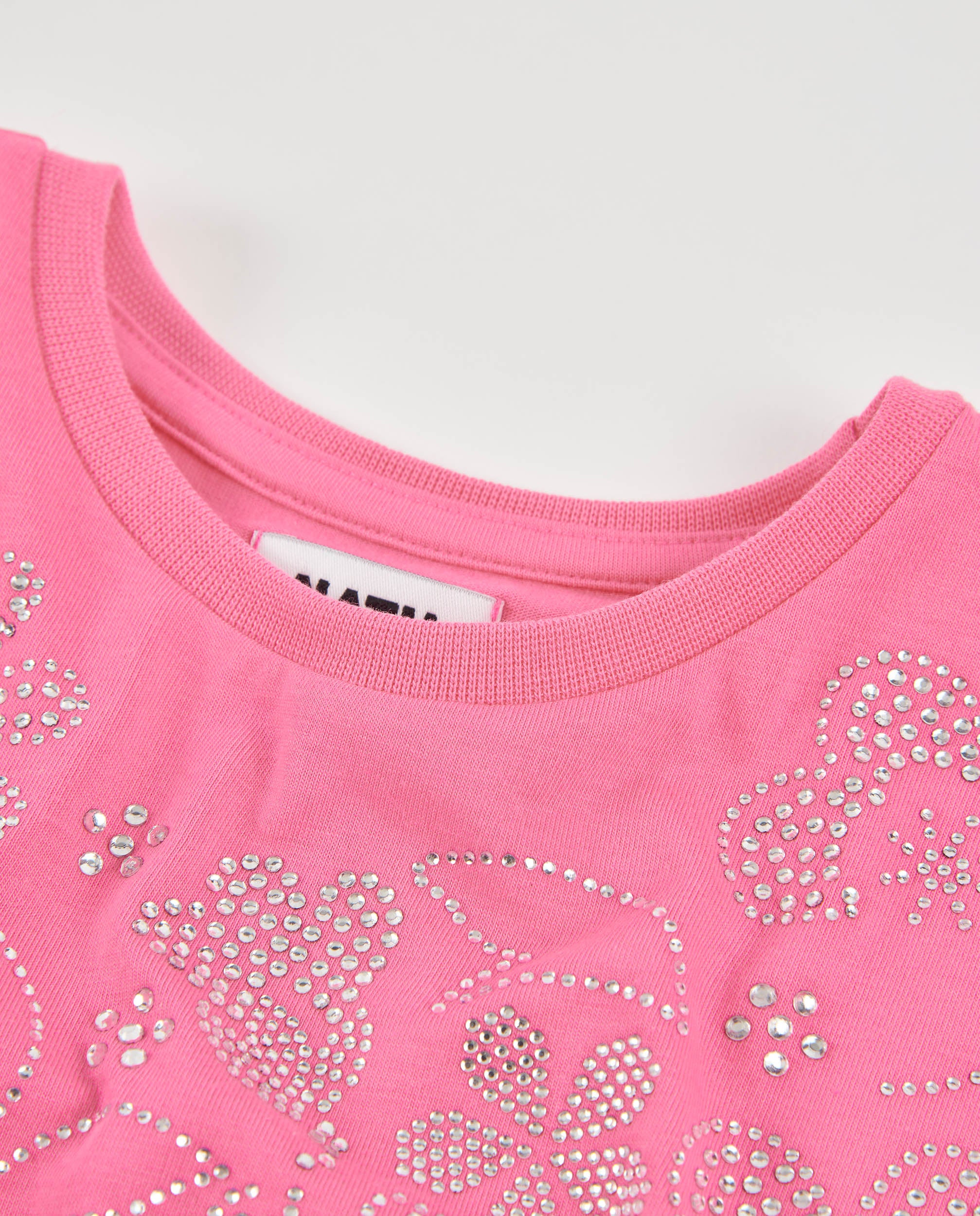 Tuc Tuc maglia bambina rosa fiori strass manica lunga