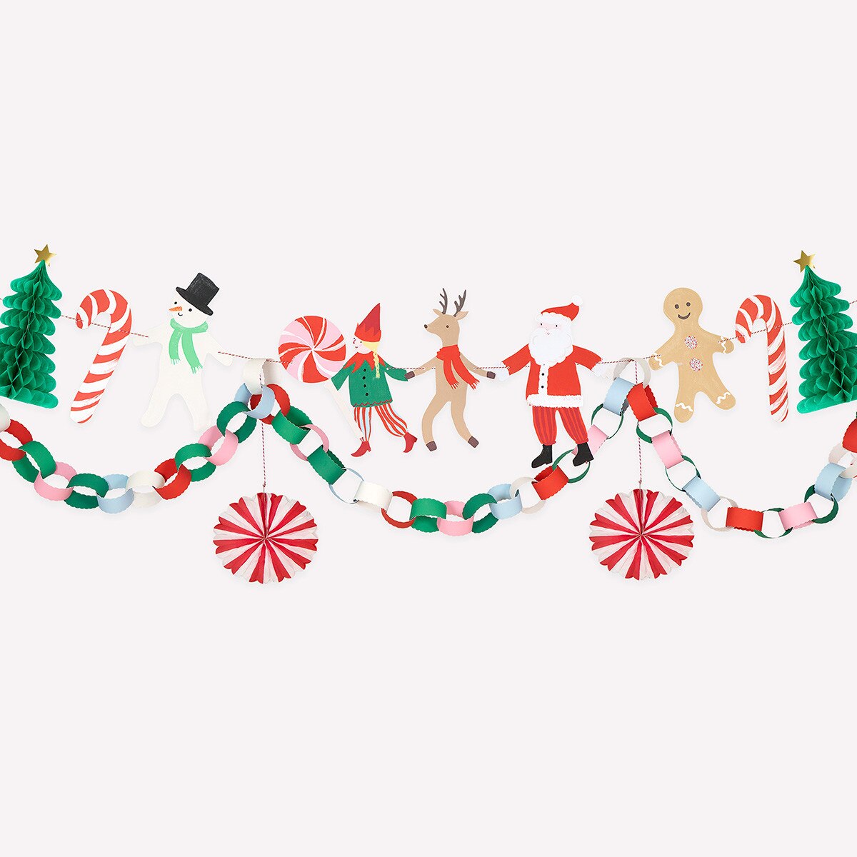 MeriMeri Jolly Christmas ghirlanda natalizia 6 pezzi 3D