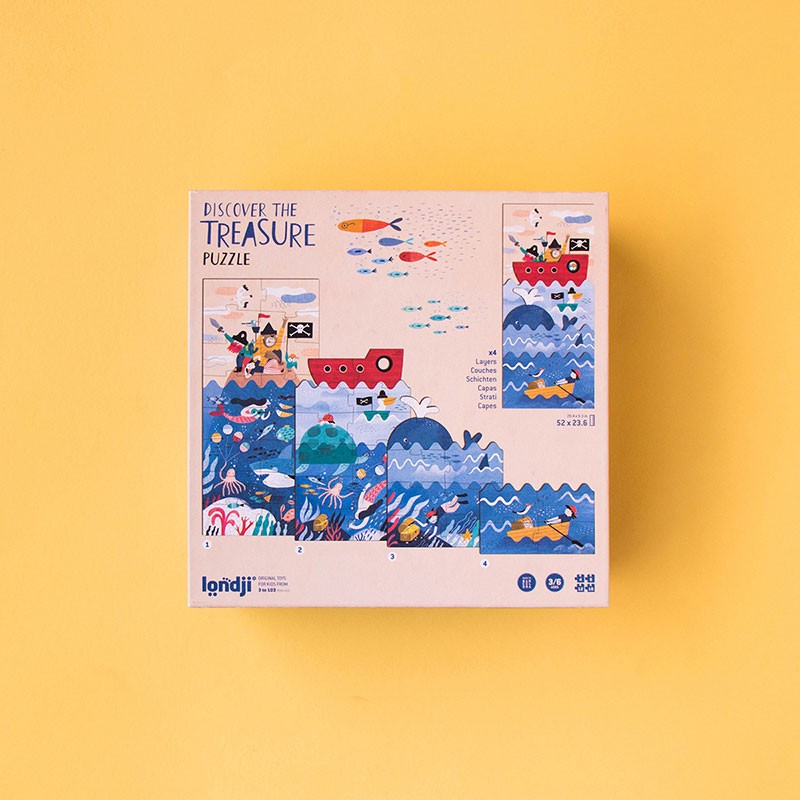 Londji Discover the Treasure puzzle pirati 4 livelli