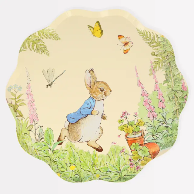 Meri Meri Peter Rabbit piatti carta 8 pz bordo smerlato