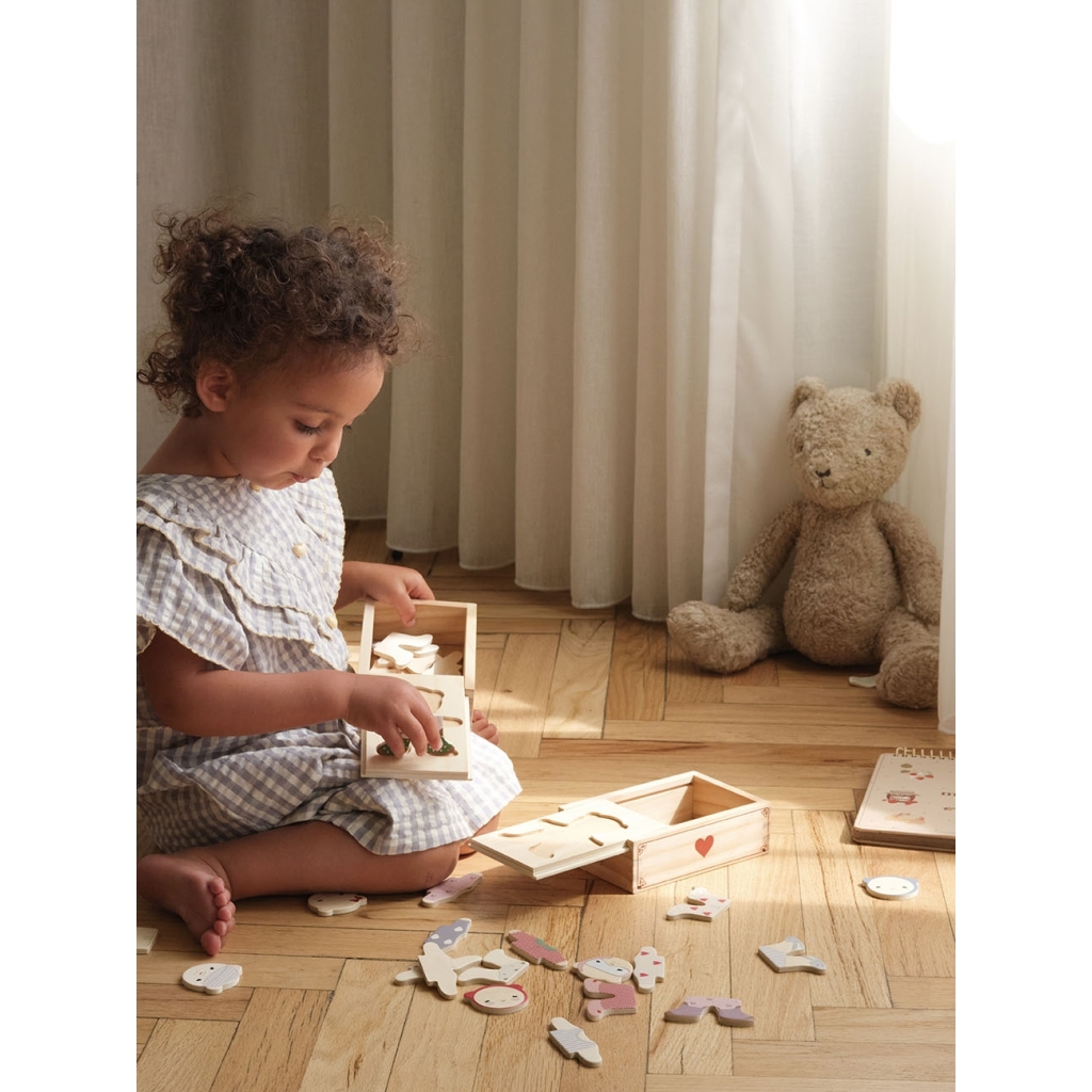 Konges Sløjd Teddy Animals puzzle legno 12 pezzi