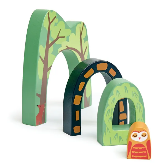 Tender Leaf Forest Tunnels set gioco legno 4 pezzi