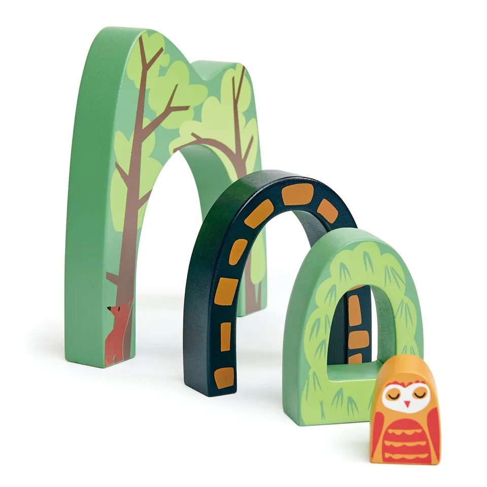 Tender Leaf Forest Tunnels set gioco legno 4 pezzi