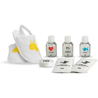 MammaBaby Linea cortesia set viaggio pochette e pantofole