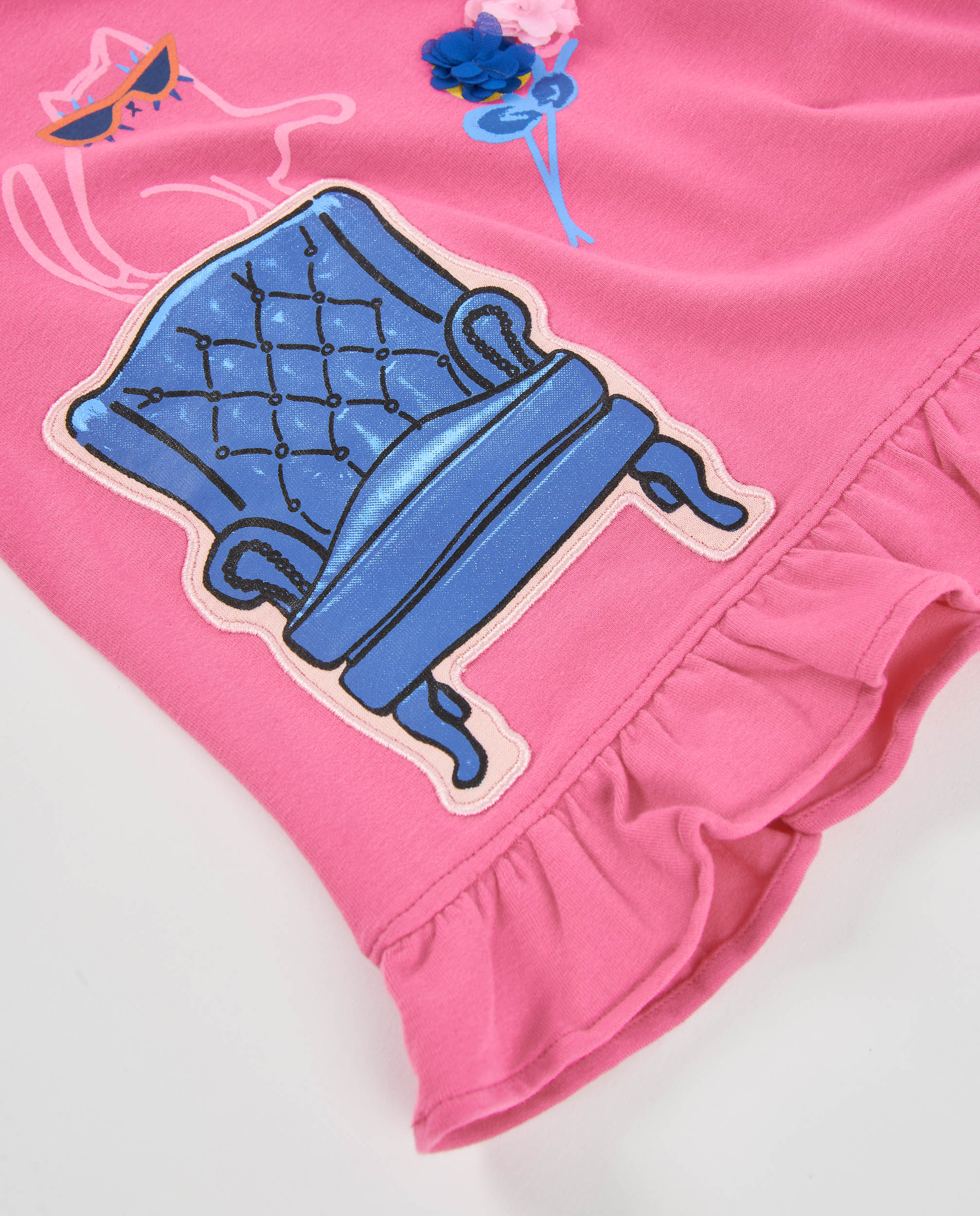 Tuc tuc maglia bimba rosa fiori maniche lunghe