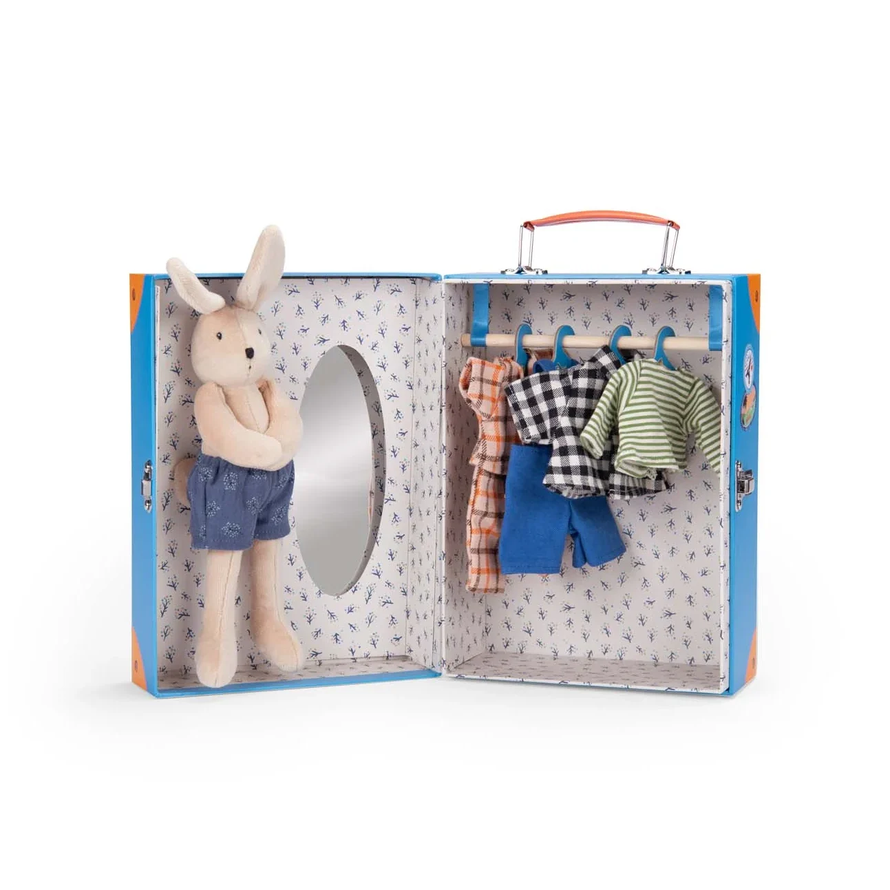Moulin Roty Sylvain valigetta armadio coniglio stoffa